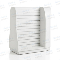 Kainice Soporte de exhibición de suelo tipo góndola H para almacenamiento de bufandas blancas, expositor H para slatwall, estantería góndola para ropa y bolsos