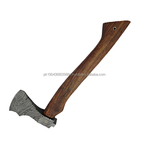 Hache Tomahawk en acier Damas de haute qualité, nouveau design, manche en bois de frêne Steel Craft International, lame tranchante, pour la survie, garantie 1 an - Product Image 3