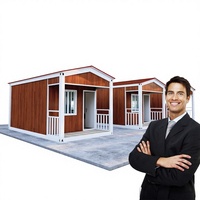 Maison mobile préfabriquée en acier coloré à toit pointu Spire, à montage rapide, pour bureau temporaire ou bâtiment résidentiel
