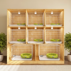 Chenils et maisons pour chiens d'extérieur avec des cages à chiens et des cages pour animaux de compagnie de qualité supérieure, parfaites pour les grands chiens, les chiots et les pensionnats - Product Image 2