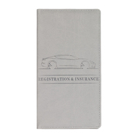 Porte-documents de voiture portable en cuir PU personnalisé, léger, pour permis de conduire