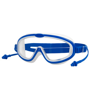 Children's Swimming Goggles Waterproof Anti-Fog <b>Large</b> <b>Frame</b> High Definition Silicone Earplugs Integrated Swim Dive Goggles - Product Image 1