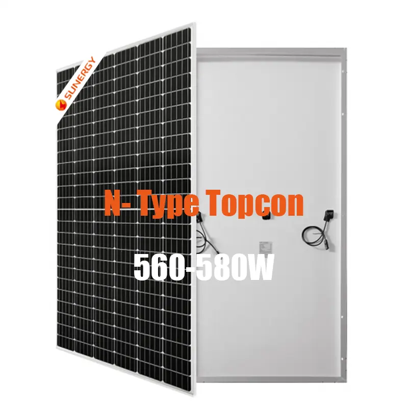 Solar Farm PV Module Single Facial 580 Watt PV Modules Solar Roof Tiles for Power Station