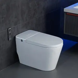 Factory supplier remote wifi modern intelligent closet vortex siphonic flush 110v s-trap bathroom intelligent smart toilet