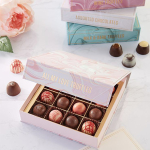 Confezione regalo di carta di lusso arte <span class=keywords><strong>cioccolato</strong></span> e caramelle cartone fatto <span class=keywords><strong>a</strong></span> mano matrimonio con nastro cibo maglia Logo personalizzato stampato - Product Image 6