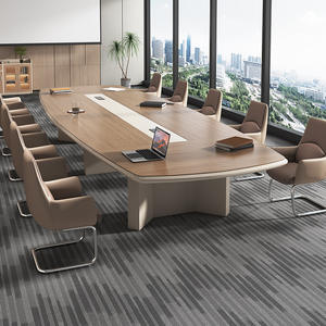 Mesa de Conferencia Saint-Lee, Mesa de Reuniones Rectangular Grande para Oficina, Venta Directa de Fábrica, Estable - Product Image 1