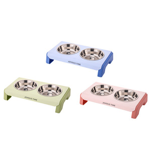 Youcheng Pet Bowls Double Stainless Steel Feeding And Drinking Set For <b>Cats</b> Dogs Anti Tipping Elevated <b>Feeder</b> - Product Image 5