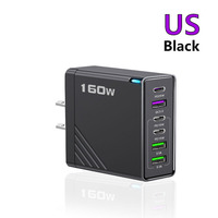 Adaptateur de chargeur multi-ports 160W 3PD+3USB Prise murale EU US UK Charge rapide pour Xiaomi Samsung Huawei