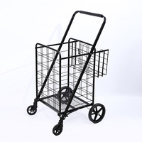 Carrito de Supermercado de Alta Resistencia de 340L, Gran Capacidad, Ruedas Silenciosas, Carrito de Compras con Ruedas para Tiendas de Abarrotes, Uso Comercial, Juego Completo