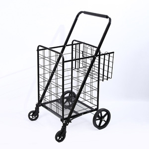 340L Heavy Duty Wire Basket Shopping <b>Trolley</b> Supermarket Large Capacity Silent Swivel Caster Grocery Retail Use Set Kit Pro - Product Image 1