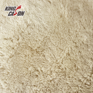 Kingcason 100% Polyester Siêu Mềm Fluffy Colourful Dày Ấm Kiểm Tra Nhanh Chóng Khô PV Vải Cho Hàng May Mặc - Product Image 3