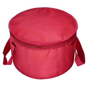 <strong>Slow</strong> <strong>Cooker</strong> Reusable Cake Carriers Casserole Cooler <strong>Bags</strong> Potluck Picnics Lunch <strong>Bag</strong> Red Round Insulated Thermal Pie Carrier - Product Image 3