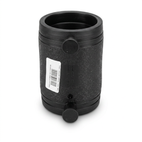 Raccord droit électrofusion HDPE SDR17 de 225 mm, raccord de tuyau PE100 pour connexion de pipeline souterrain d'eau et de gaz municipal