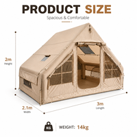 RAYCIN Tente de gonflage compacte, rapide, facile et sûre pour le camping Sentiers côtiers balayés par le vent et couchers