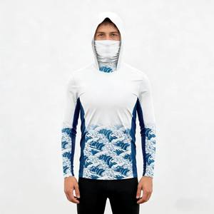 Premium Masked Hooded Sun Protective Unisex Customizable <b>Fishing</b> Hoodie Beach Wear Activewear Apparel <b>Fishing</b> Beach Custom Logo - Product Image 5