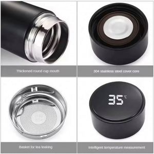Promotion Corporate Activity Business Gift Insulated Smart Led Reminder <b>Drinking</b> Vacuum Logo Printed Water Bottle Custom Gifts - Product Image 5