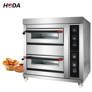YCD 2 trays cheap commercial double deck oven gas taiwan cake bread baking 2 deck pizza gas deck oven bakery machine philippines