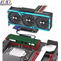 2280 M.2 NVME M-Key ke PCI-E 4.0 X16 Kartu Adaptor Slot ATX 24PIN Input Kabel Oculink SFF-8611 untuk Dock Kartu Grafis Eksternal