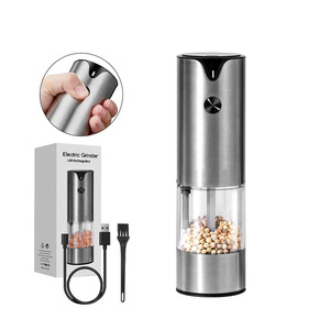 Electric Pepper Grinder Stainless Steel Battery Powered Push Button USB Charging For Home And Outdoor Use - Product Image 4