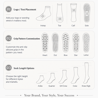 Calcetines de Yoga OEM/ODM para Mujer y Jóvenes, Calcetines de Pilates Antideslizantes con Logotipo Personalizado en la Parte Inferior, Calcetines con Agarre al Por Mayor