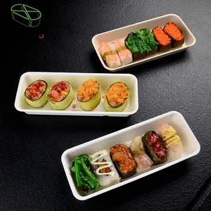 Senang02 Original Ce Compartment Inner Ship Type Hot Dog Box Disposable Kraft Paper Variety Size Sushi Tray With Certificate