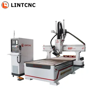 5แกน4แกน2040 2030 1325เชิงเส้น ATC CNC เราเตอร์เครื่องแกะสลักงานไม้9KW แกนตัดแกะสลัก