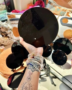 Venta a granel obsidiana negra natural espejo mágico cristales curativos artesanías de piedra semipreciosa para la decoración del hogar - Product Image 2