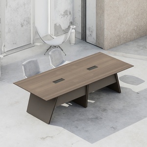 Modern Luxury Wooden Modular Conference <b>Table</b> with 8-10 Seats & Chairs <b>Office</b> Furniture for Meeting Rooms Schools & Hospitals - Product Image 5