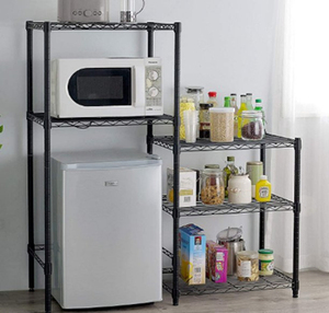 Organisateur industriel noir de stockage de maison de rayonnage de fil d'acier de 5 couches avec la protection contre la corrosion - Product Image 5