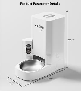 고급 충전식 자동 지능형 급식기 (고양이 및 강아지용) - 원격 제어, 정량 타이밍 및 모니터링 기능 포함 - Product Image 4
