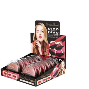 Novo estilo Velvet Matte 12 Cores pop Batom Gift Box Set Não Stick copo urso Batom