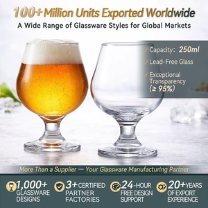 Premium 250ml Lead-Free High-Transparency Tulip <strong>Glass</strong> Beer Mug BPA Free Dishwasher Safe for Craft Beer Tasting Home Gatherings - Product Image 1