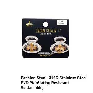 Pendientes de Moda con Cristales, Acero Inoxidable 316L, Baño de Oro PVD, Resistentes y Sostenibles - Product Image 2
