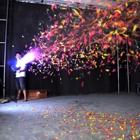 Pistolet à confettis CO2 portable pour DJ avec tuyau d'air de 3 mètres, spécifications UE et US, batterie au lithium rechargeable