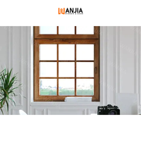 Fenêtres en aluminium et bois à isolation thermique de conception moderne WANJIA, fenêtres à battants en verre, fenêtres intérieures en aluminium