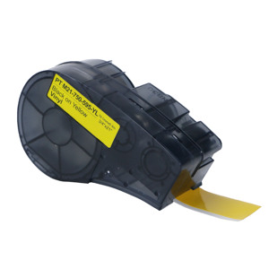 Cartouche d'étiquettes en vinyle M21-750-595-YL 0,75'' 6,4m pour imprimante d'étiquettes portable <span class=keywords><strong>Brady</strong></span> BMP21 Noir sur Jaune - Product Image 1