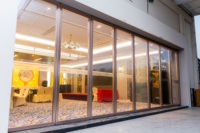 Portes pliantes en verre et aluminium, insonorisées, ignifuges, design moderne, panneaux réglables pour salles de réunion