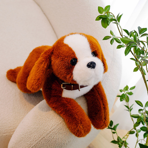 Nuovo Design: Adorabile Cane Sdraiato in Peluche, Giocattolo Interattivo Imbottito in Cotone, Bambola di Peluche per Bambini e Decorazione per Divano - Product Image 3