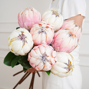 Flores Artificiales Mixtas, Ramo de Flores de Seda Estilo Emperador Princesa Retro, para Decoración de Bodas y Hogar - Product Image 1