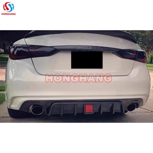 ดิฟฟิวเซอร์กันชนหลังสีดำเงา ABS สำหรับ Infiniti Q50 <span class=keywords><strong>2018</strong></span>-2021 สไตล์สปอร์ต  ลิ้นกันชนหลังแบบล่าง - Product Image 4