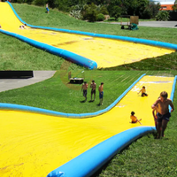 Toboggan gonflable personnalisé de couleur jaune et bleue toboggan gonflable N toboggan pour adultes et enfants jeu aquatique amusant en ville