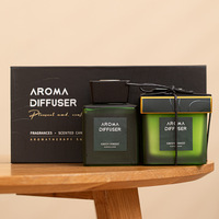 Coffret Cadeau Premium Diffuseur à Bâtonnets avec Bouteille en Verre, Sans Fumée, Parfum Longue Durée, Aromathérapie, Usage Domestique, Ornement Haut de Gamme