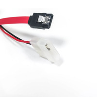 Cable de datos SATA Power 2 en 1 LP4 IDE a SATA 15P hembra con revestimiento de PVC y blindaje trenzado para uso en computadoras