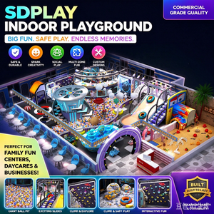 Tobogán de Juego Interior con Temática de Aventura y Tirolina para Niños de 6 a 15 Años, Construcción de Acero Galvanizado y Aluminio, Capacidad de 500 kg - Product Image 1