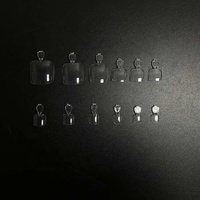Style de luxe couverture complète naturel clair bout rond ongles conseils Gel doux haute qualité Uv Gel faux orteil court ongles conseils