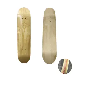 Skateboard à 7 plis en érable vierge, plateau de planche à roulettes avec impression personnalisée