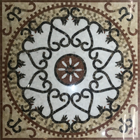 Mosaïque de marbre de luxe moderne classique pour hall d'hôtel, motif floral, épaisseur 7 mm, design graphique pour intérieur