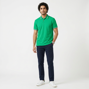 T-shirt de golf décontracté en coton à manches courtes pour homme grande taille 2026, avec logo personnalisé, respirant, à prix abordable - Product Image 1