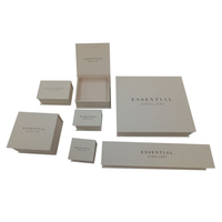 EVERWIN Scatola Espositiva per Gioielli Personalizzata a Forma di Libro in Cartone Rigido Non Ossidabile per Anelli, Orecchini, Ciondoli, Bracciali con Logo ODM