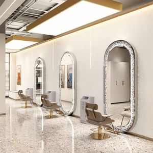 Espelho Especial de Barbearia com Luzes LED para Salão de Cabeleireiro Móveis de Salão <span class=keywords><strong>2025</strong></span> Lucky Novidade Campeão de Vendas - Product Image 2